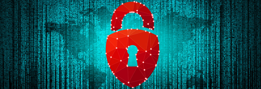 image d'un cadenas rouge représentant la cybersécurité